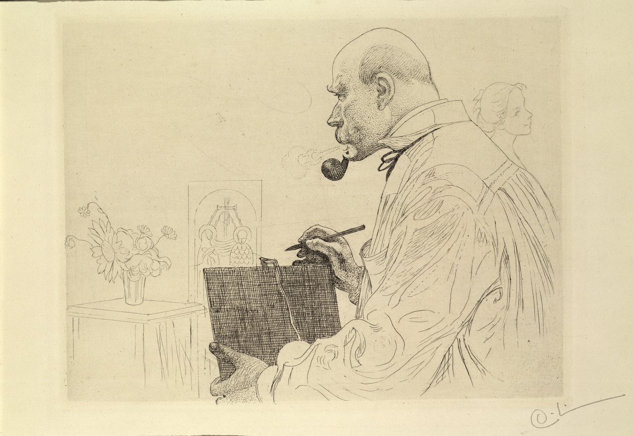 Selbstporträt, ca. 1912 von Carl Larsson