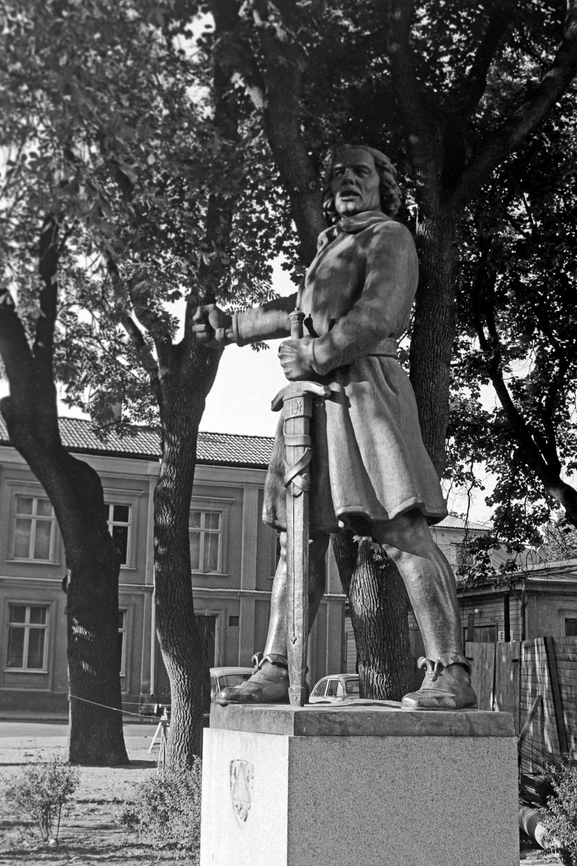 Statue von Engelbrekt Engelbrektsson in Arboga, Schweden 1969 von Carl Johan Eldh