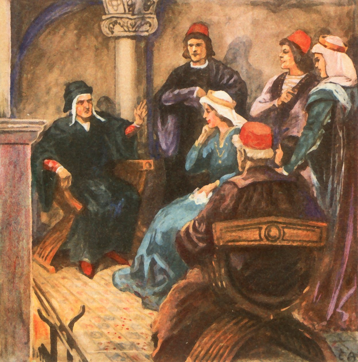 Dante am Hof von Verona von Carl Arriens