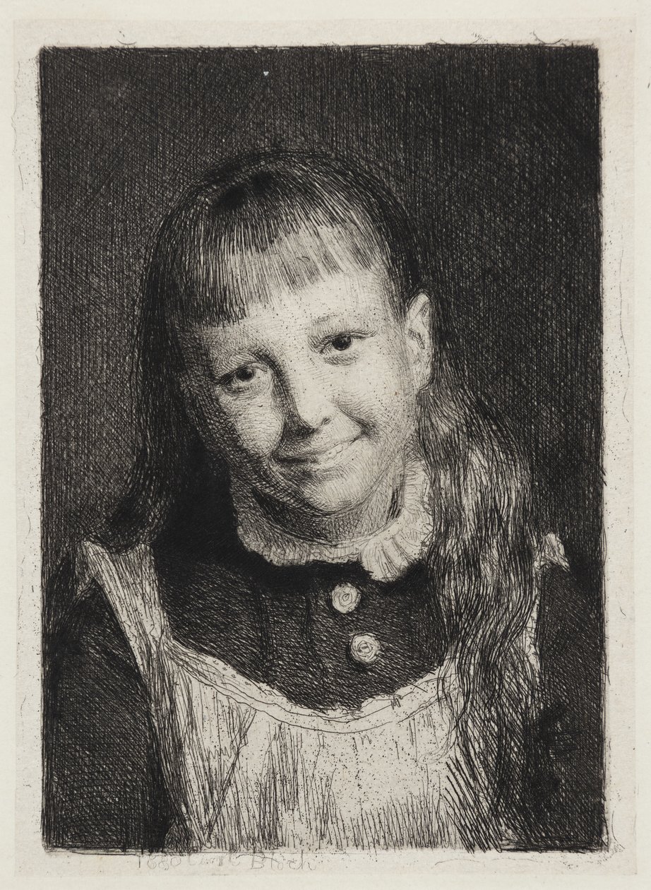 Das lachende Mädchen. Porträt von Ida Alma Bloch von Carl Bloch