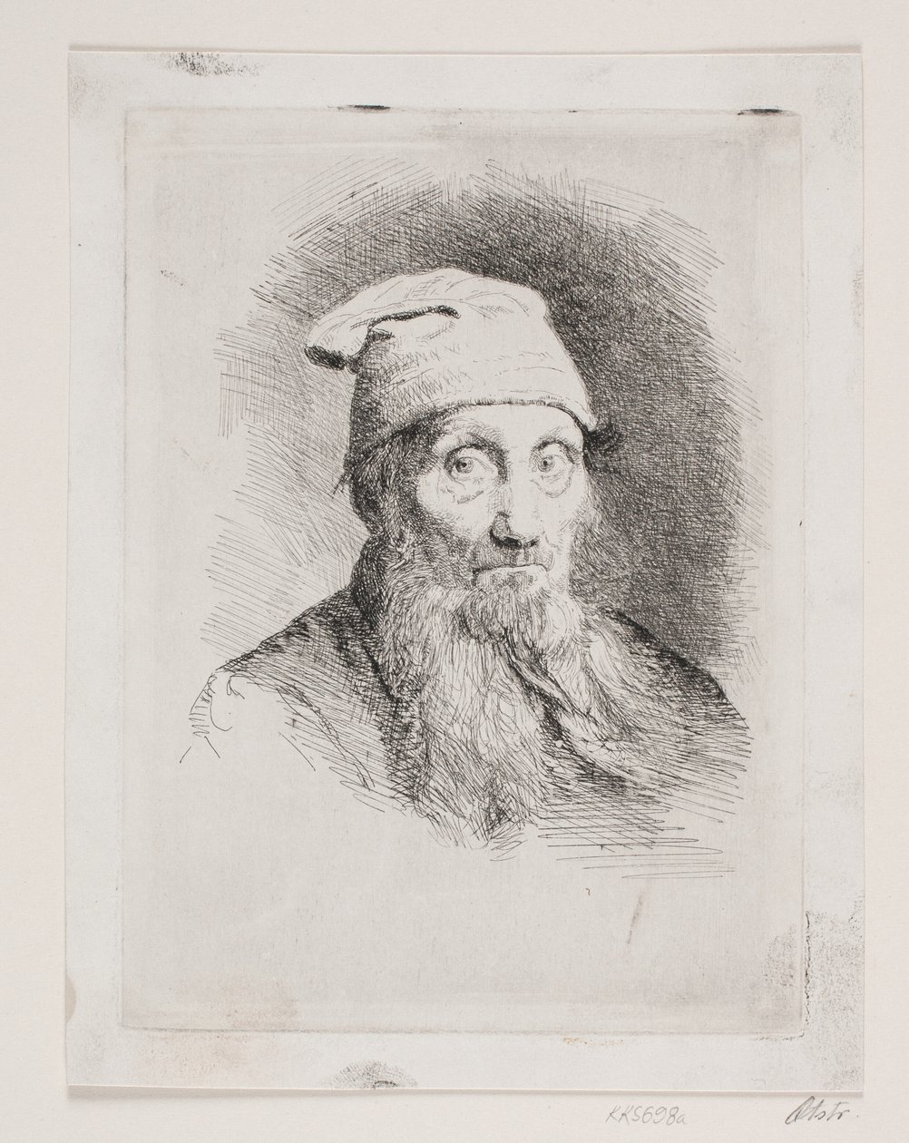 Ein alter Mann mit Mütze. Brustbild von Carl Bloch