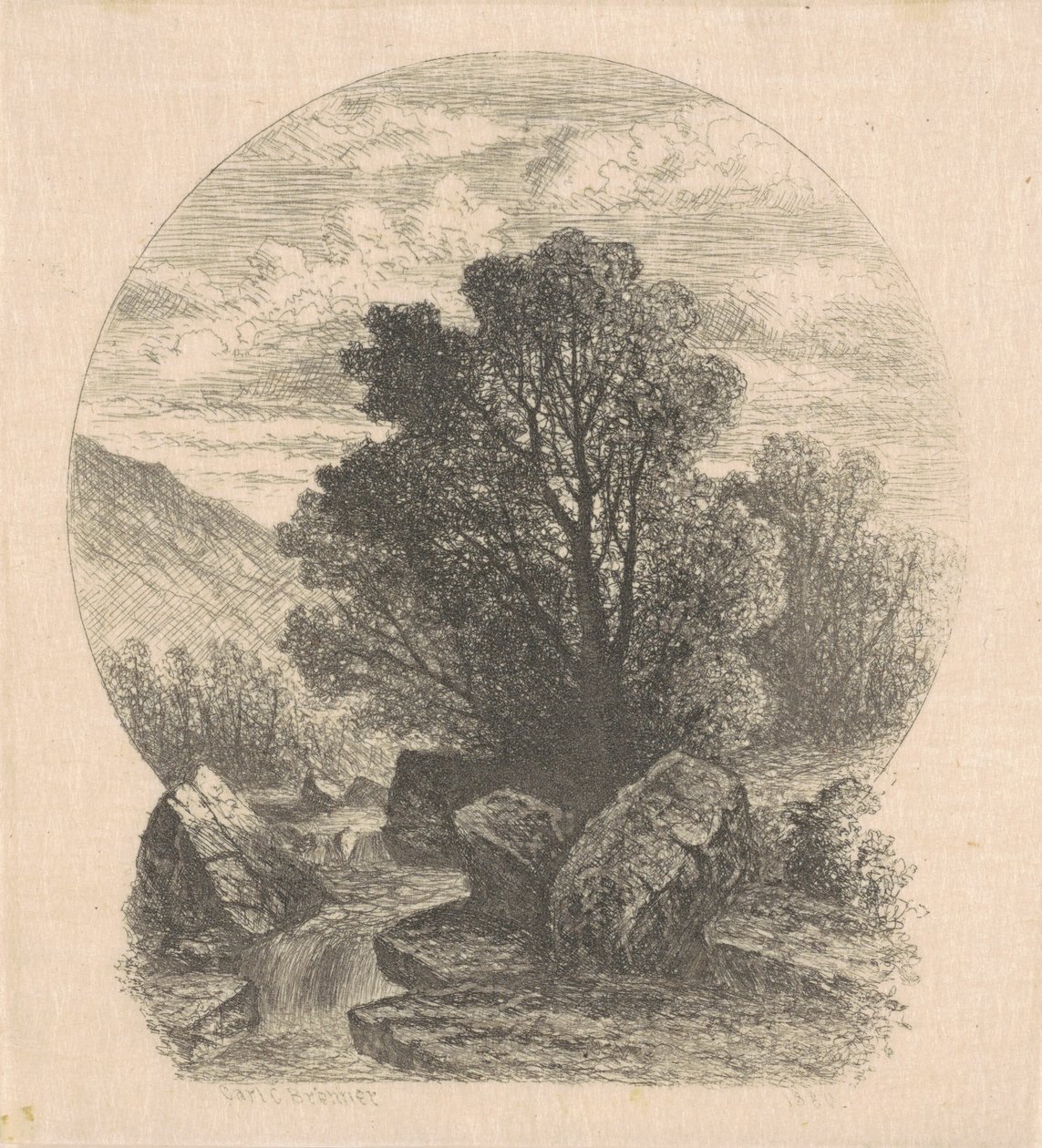 Kleiner Wasserfall von Carl C. Brenner