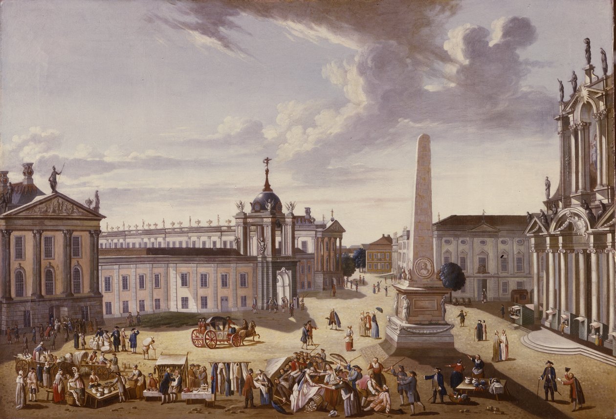 Ansicht des Rathauses, 1772 von Carl Christian Baron