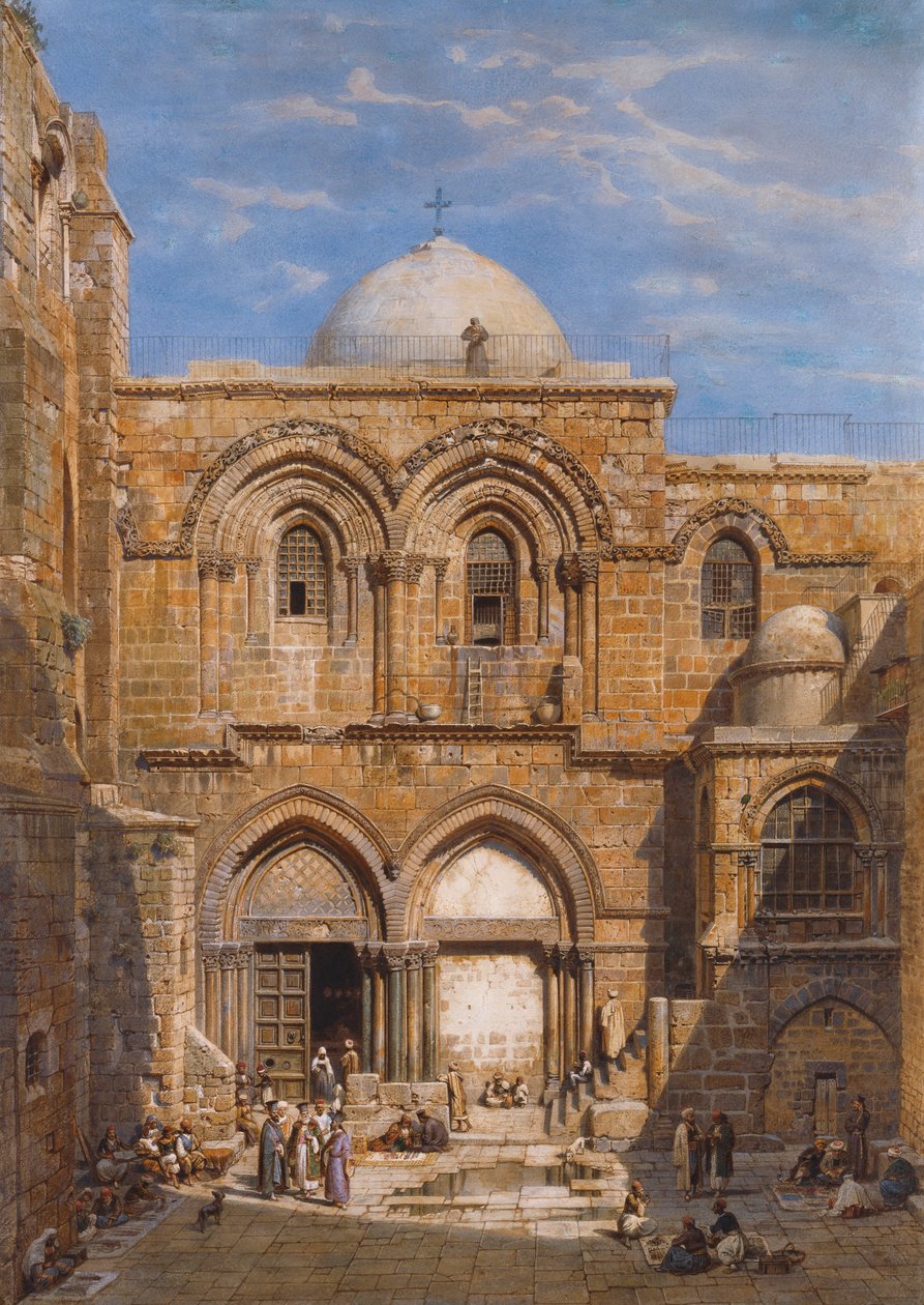 Die Kirche des Heiligen Grabes, Jerusalem, 1862 von Carl Friedrich Heinrich Werner
