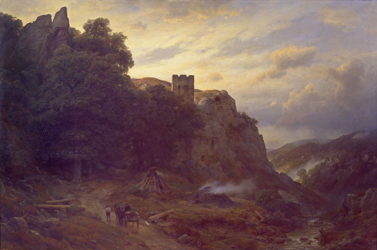Burg in der Eifel von Carl Friedrich Lessing