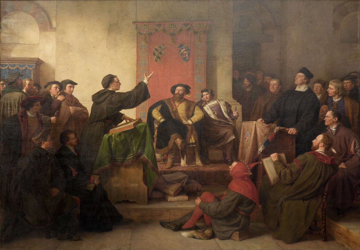 Disputation zwischen Luther und Eck von Carl Friedrich Lessing