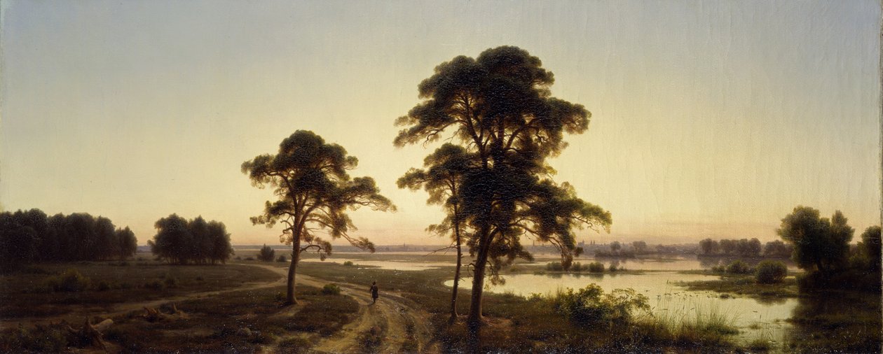 Schlesische Landschaft von Carl Friedrich Lessing
