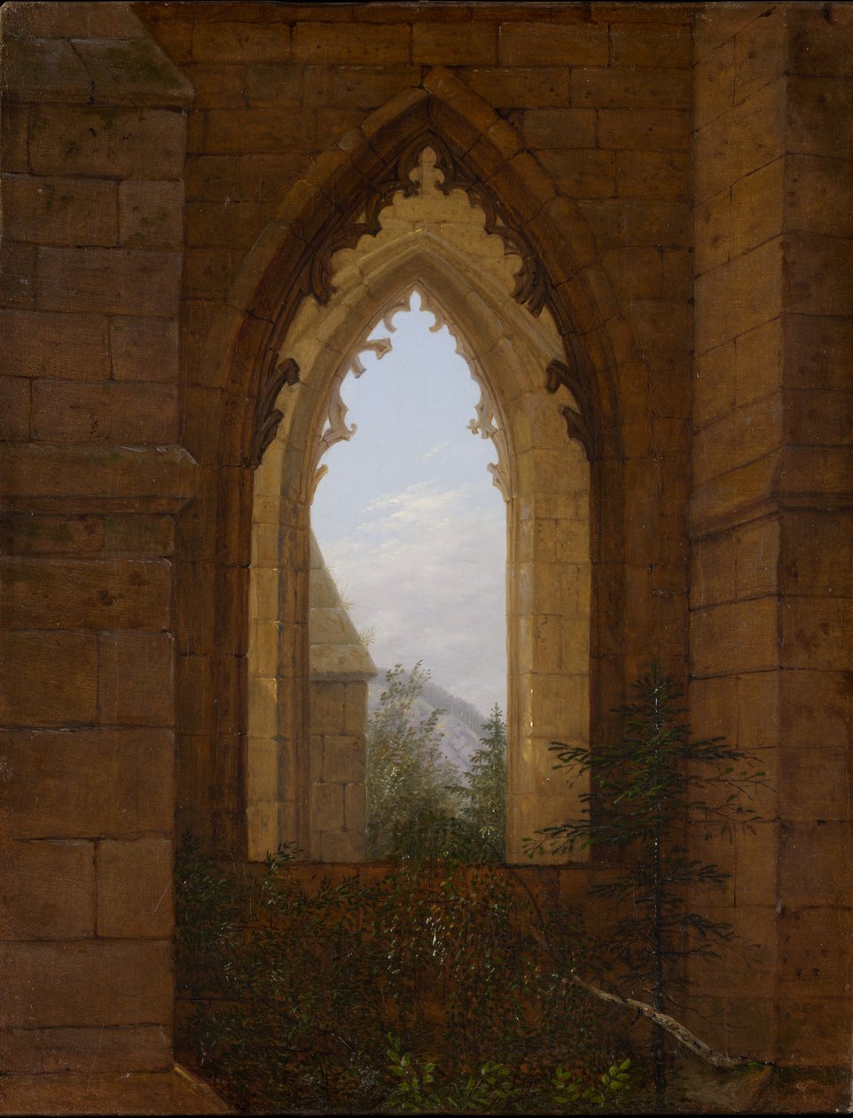 Gotisches Fenster in der Ruine des Klosters Oybin von Carl Gustav Carus