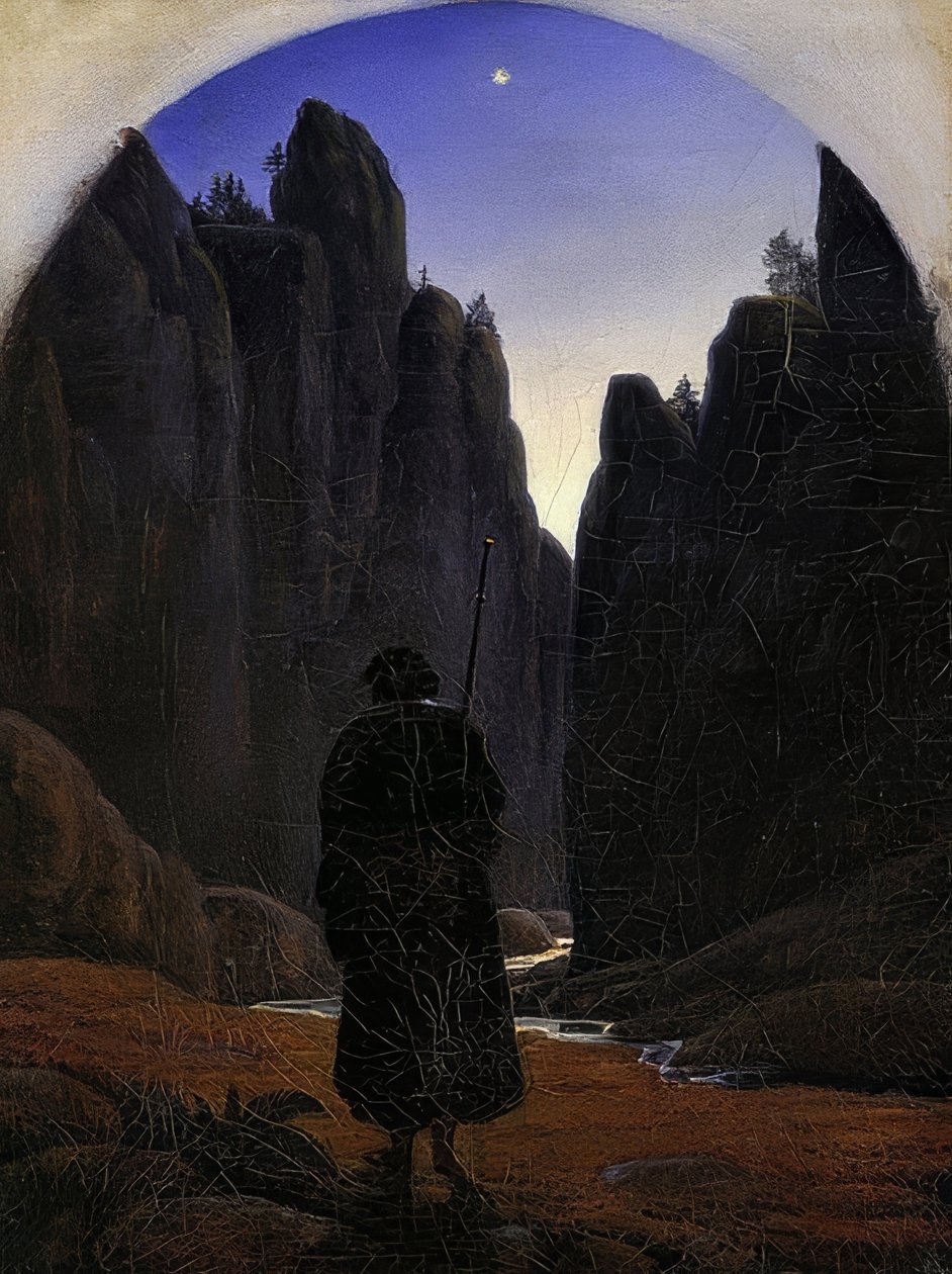 Pilger im Felsental von Carl Gustav Carus