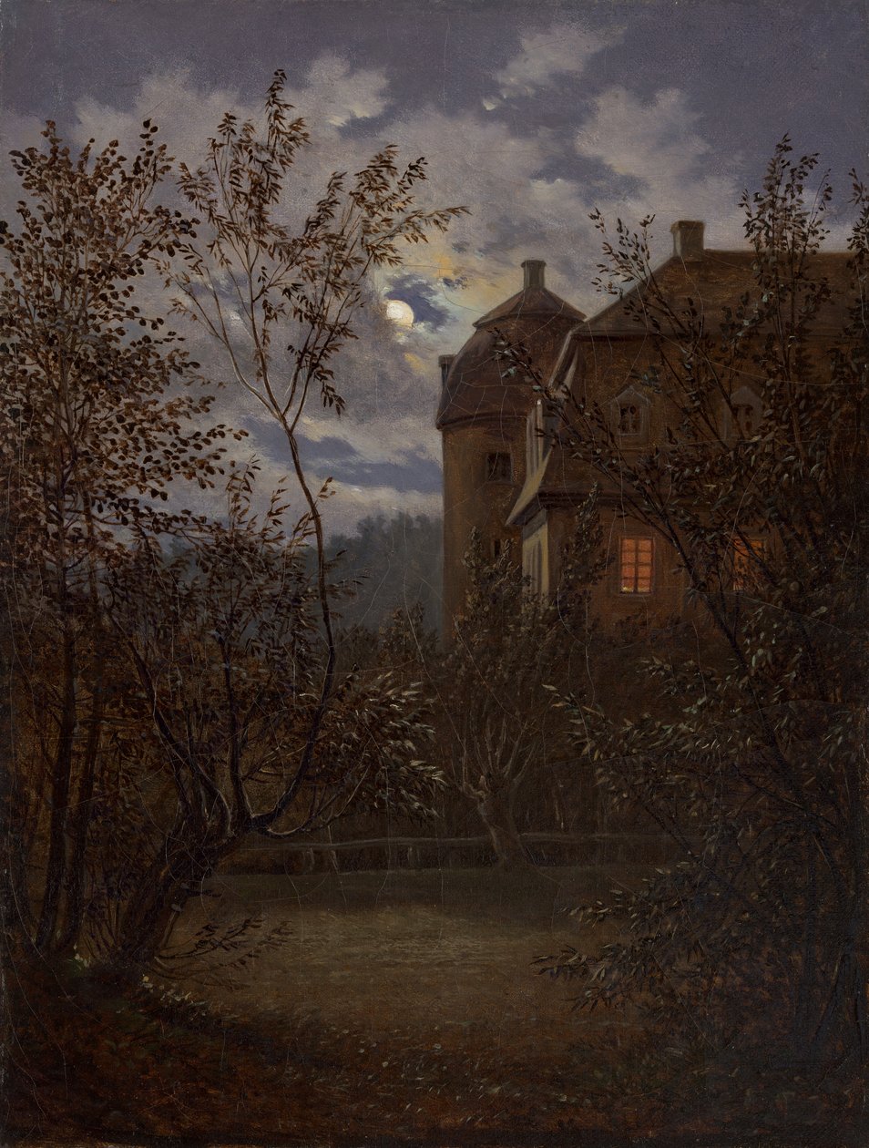 Schloss Milkel im Mondlicht von Carl Gustav Carus