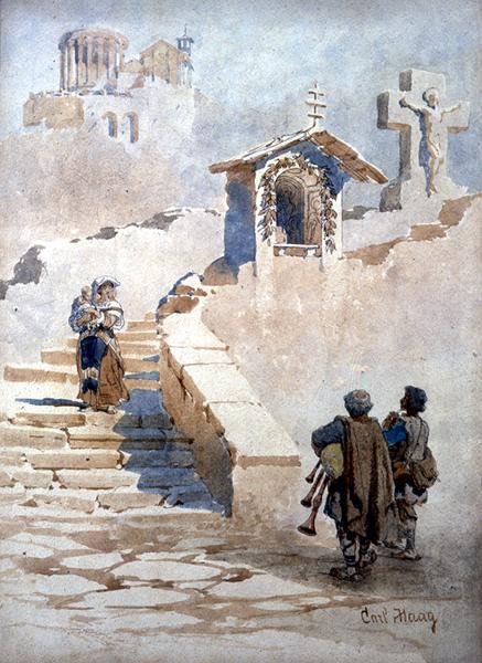 Pifferari in Tivoli von Carl Haag