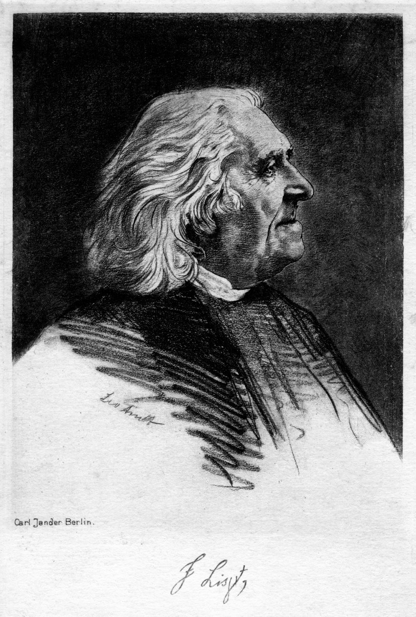 Franz Liszt 1811-1886, ungarischer Komponist und Pianist, 20. Jahrhundert von Carl Jander