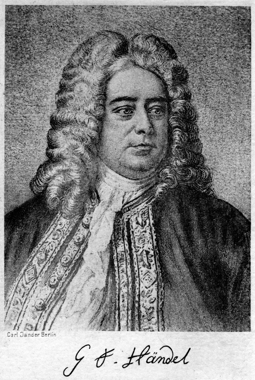 Georg Friedrich Händel 1685-1759, deutsch-britischer Komponist, 20. Jahrhundert von Carl Jander