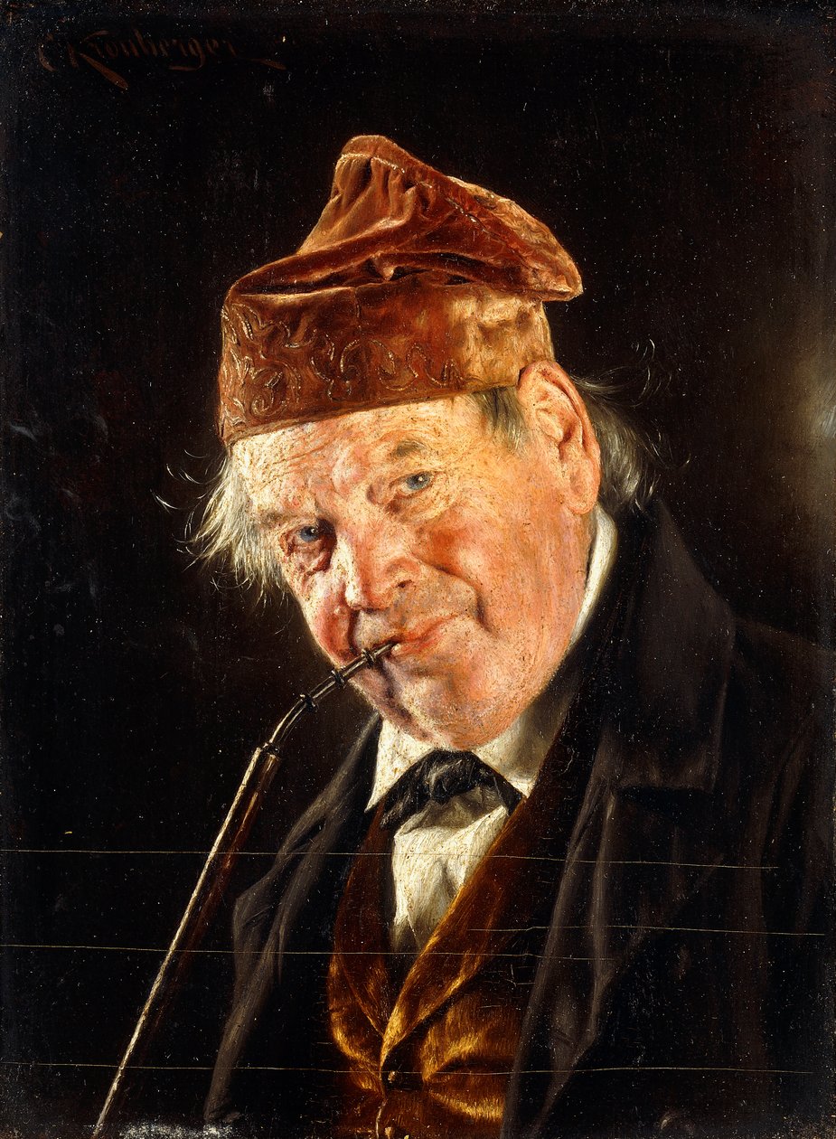Ein Mann mit einer Pfeife von Carl Kronberger