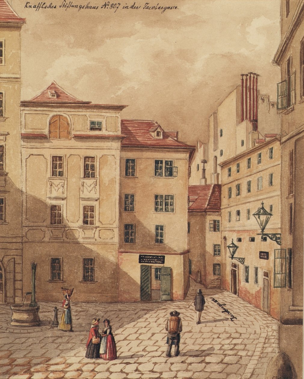 Das Knaffelsche Stiftungshaus in der Jacobergasse Nr. 807 in Wien von Carl L. Wiesböck
