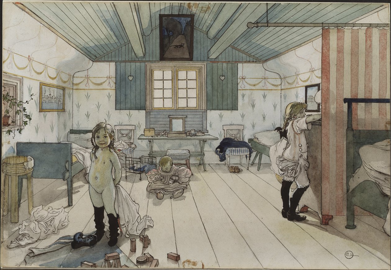 Zimmer kleiner Mädchen von Carl Larsson