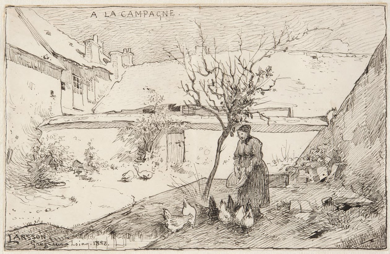 Französischer Bauernhof von Carl Larsson