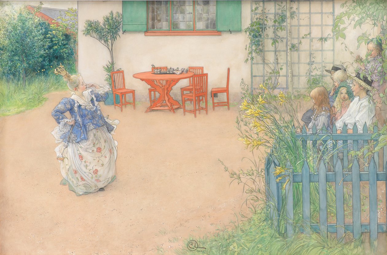 Lisbeth als die böse Prinzessin im Märchen "Fågel Blå" von P.D.A. Atterbom von Carl Larsson