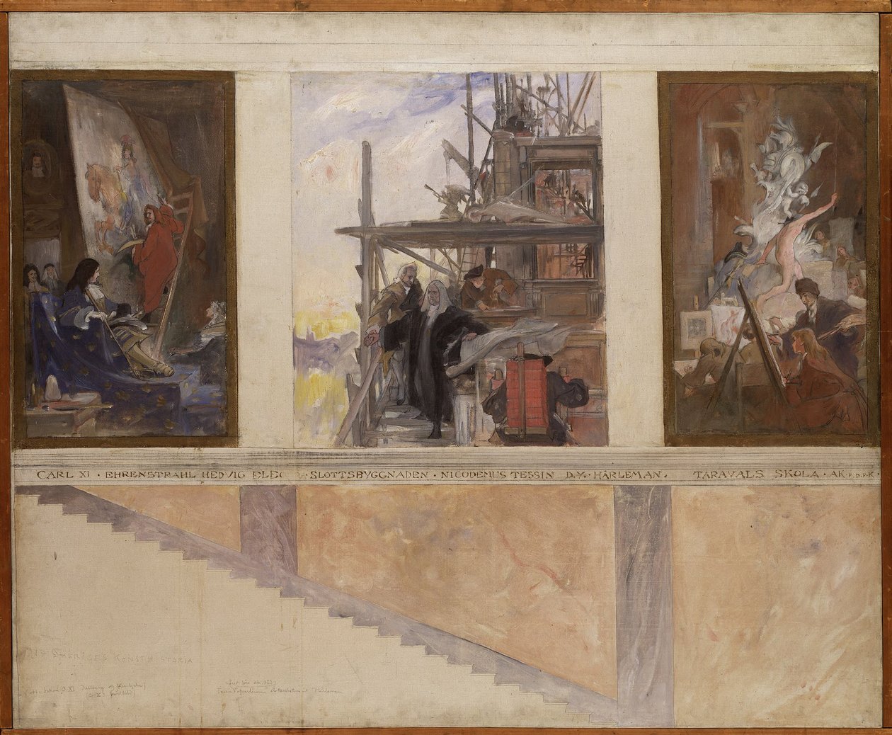 Zweiter Vorschlag zur Dekoration der Wände in der unteren Halle des Nationalmuseums von Carl Larsson