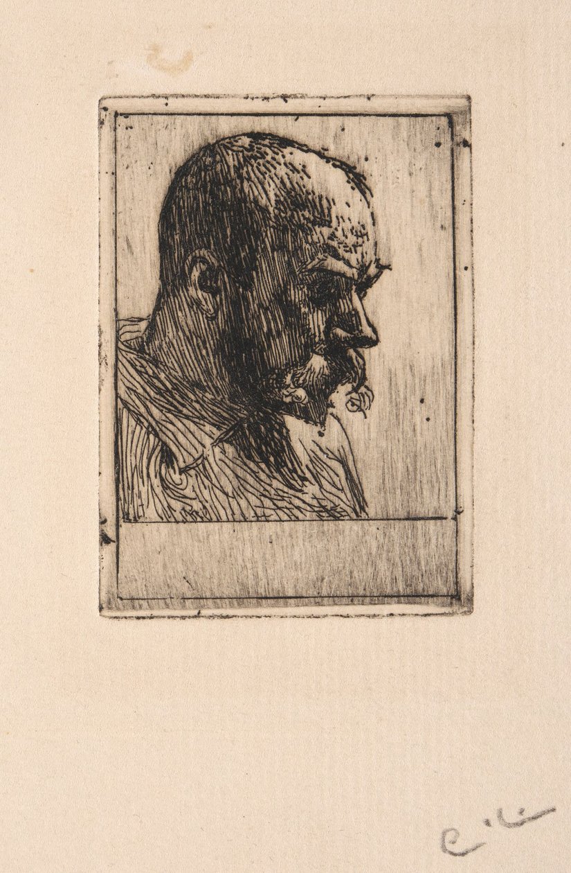 Selbstporträtt in Malerbluse von Carl Larsson