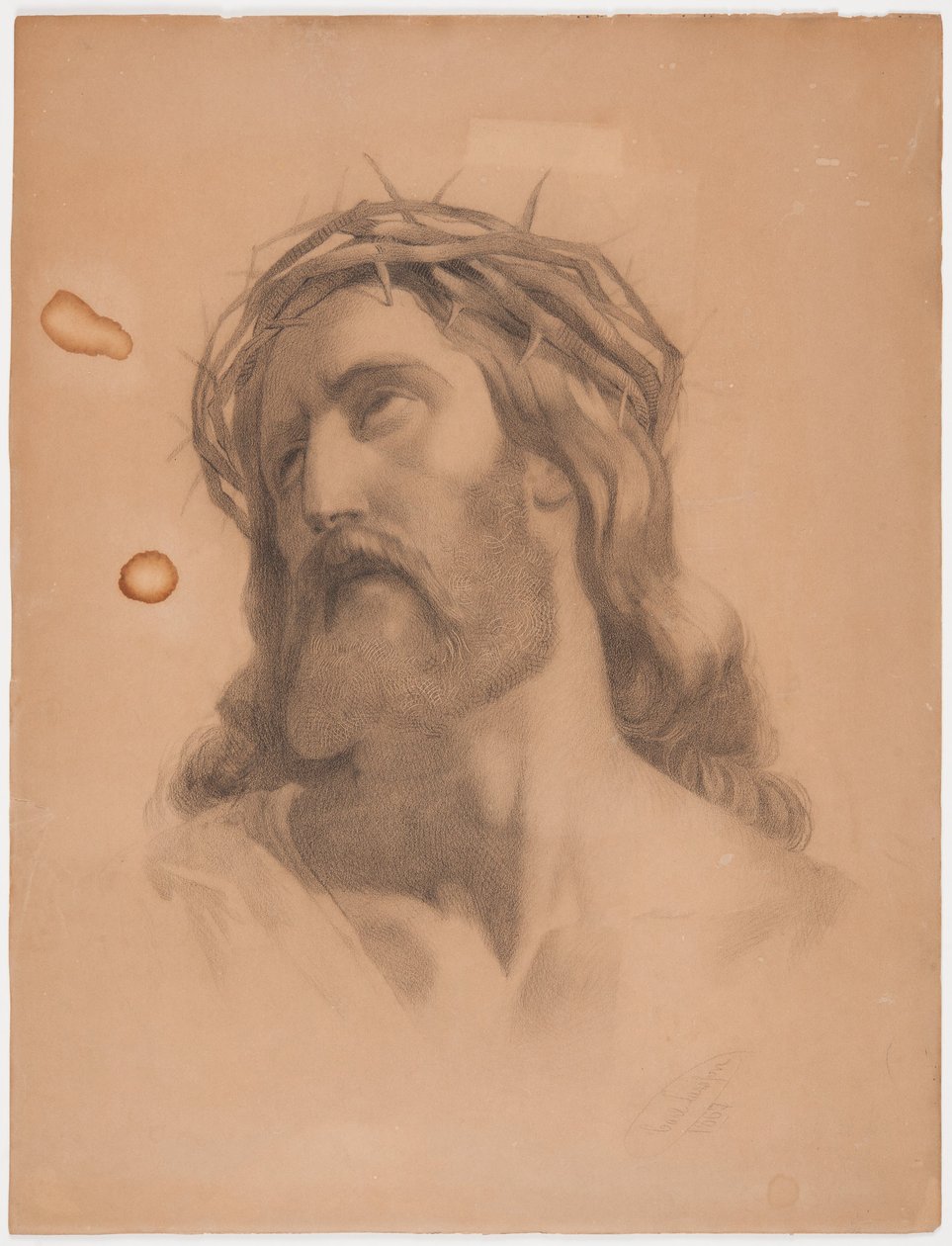 Dornengekröntes Christus-Haupt von Carl Larsson