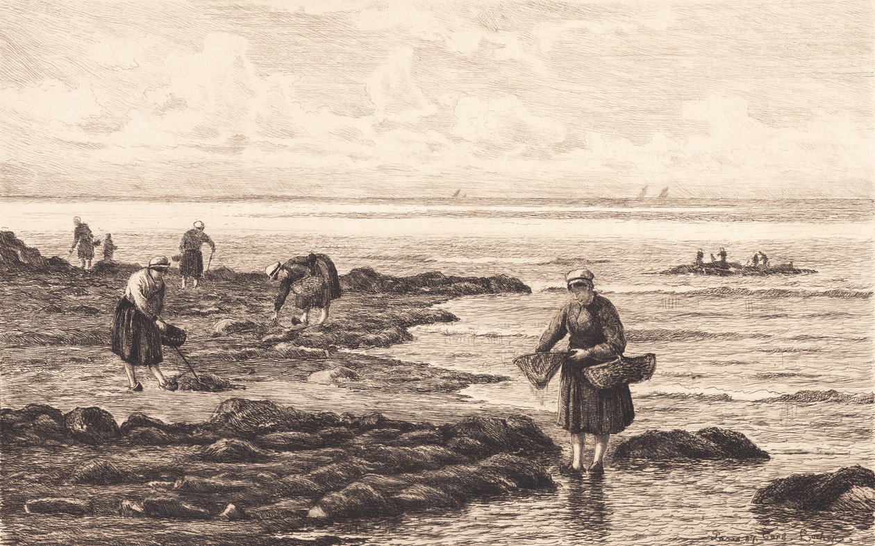 Krabbenfischer in der Bretagne von Carl Locher