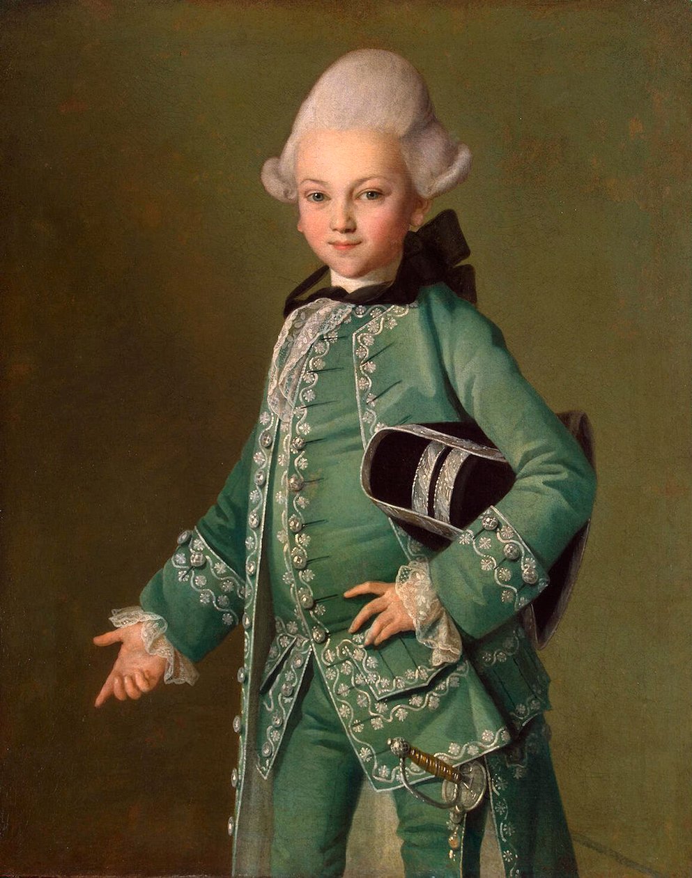 Porträt von Graf Alexei Bobrinsky als Kind von Carl Ludwig Johann Christineck