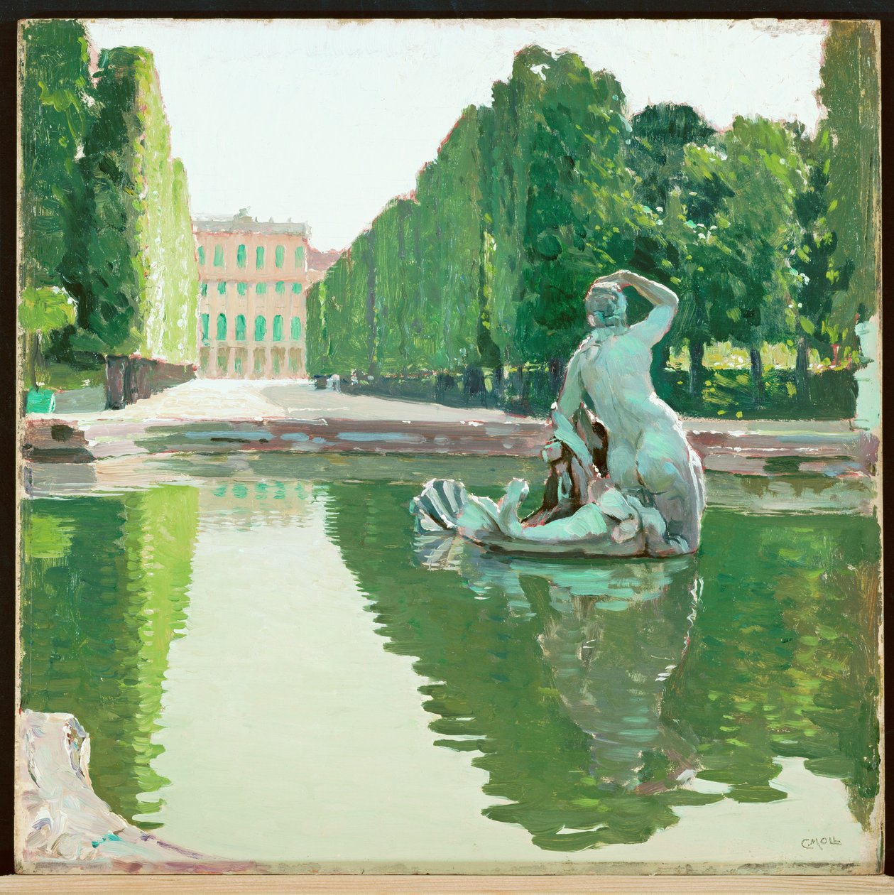 Der Schöne Brunnen im Park von Schönbrunn -1910 von Carl Moll