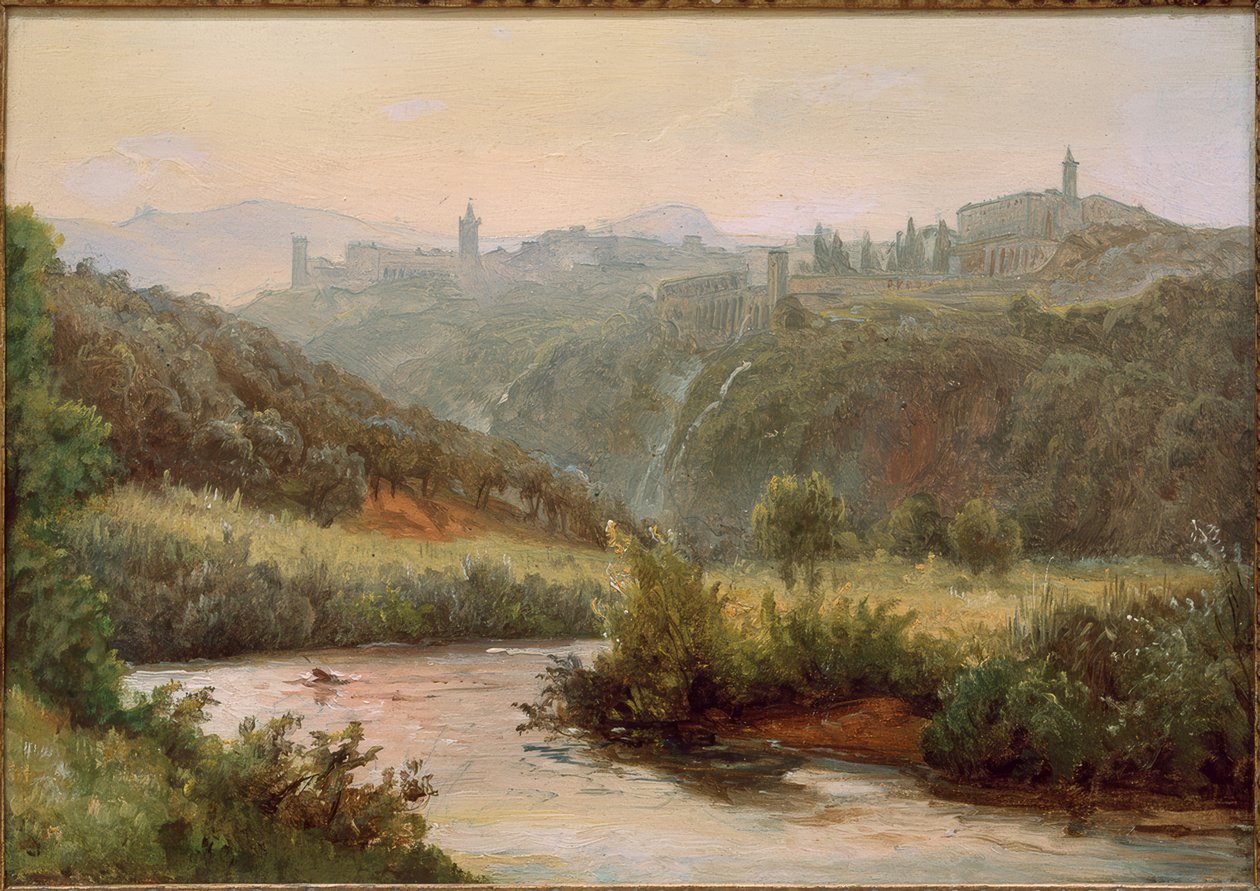 Blick auf Tivoli und die Wasserfälle von Carl Morgenstern