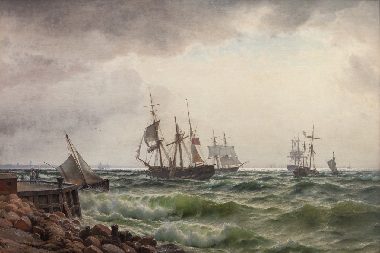 Schiffe an Land nach einem Regenschauer von Carl Neumann