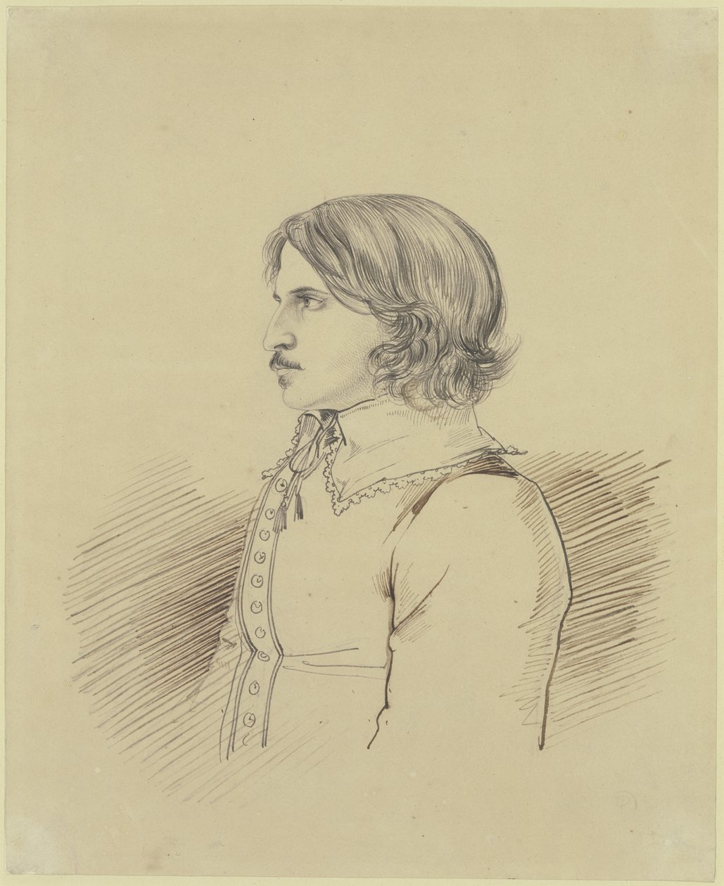 Bildnis eines unbekannten Studenten aus dem Kreis der "Teutschen Lesegesellschaft" in Heidelberg 1816 von Carl Philipp Fohr