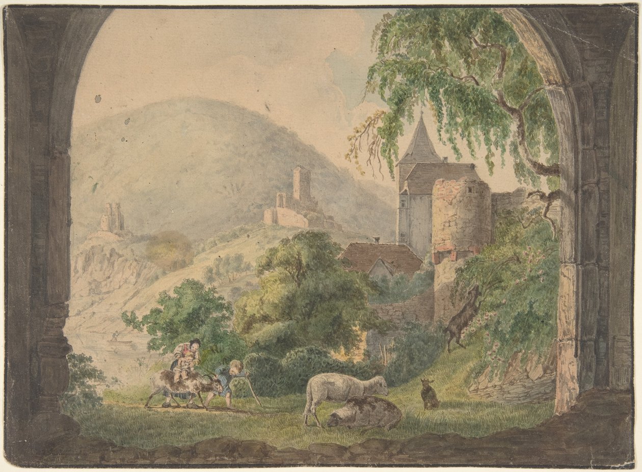 Die vier Burgen von Neckarsteinach von Carl Philipp Fohr