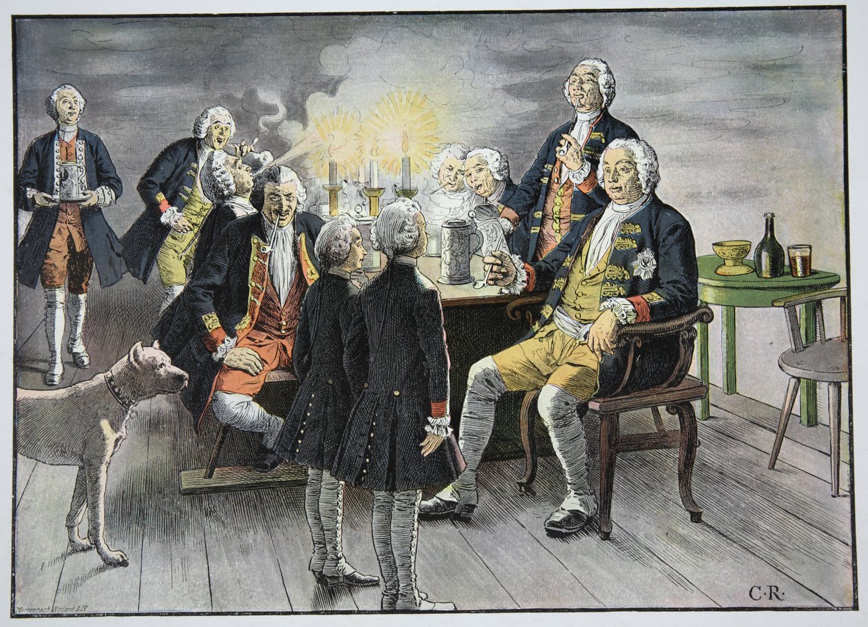 Kronprinz Friedrich und Prinz Heinrich Stab in Tabak von Carl Röchling