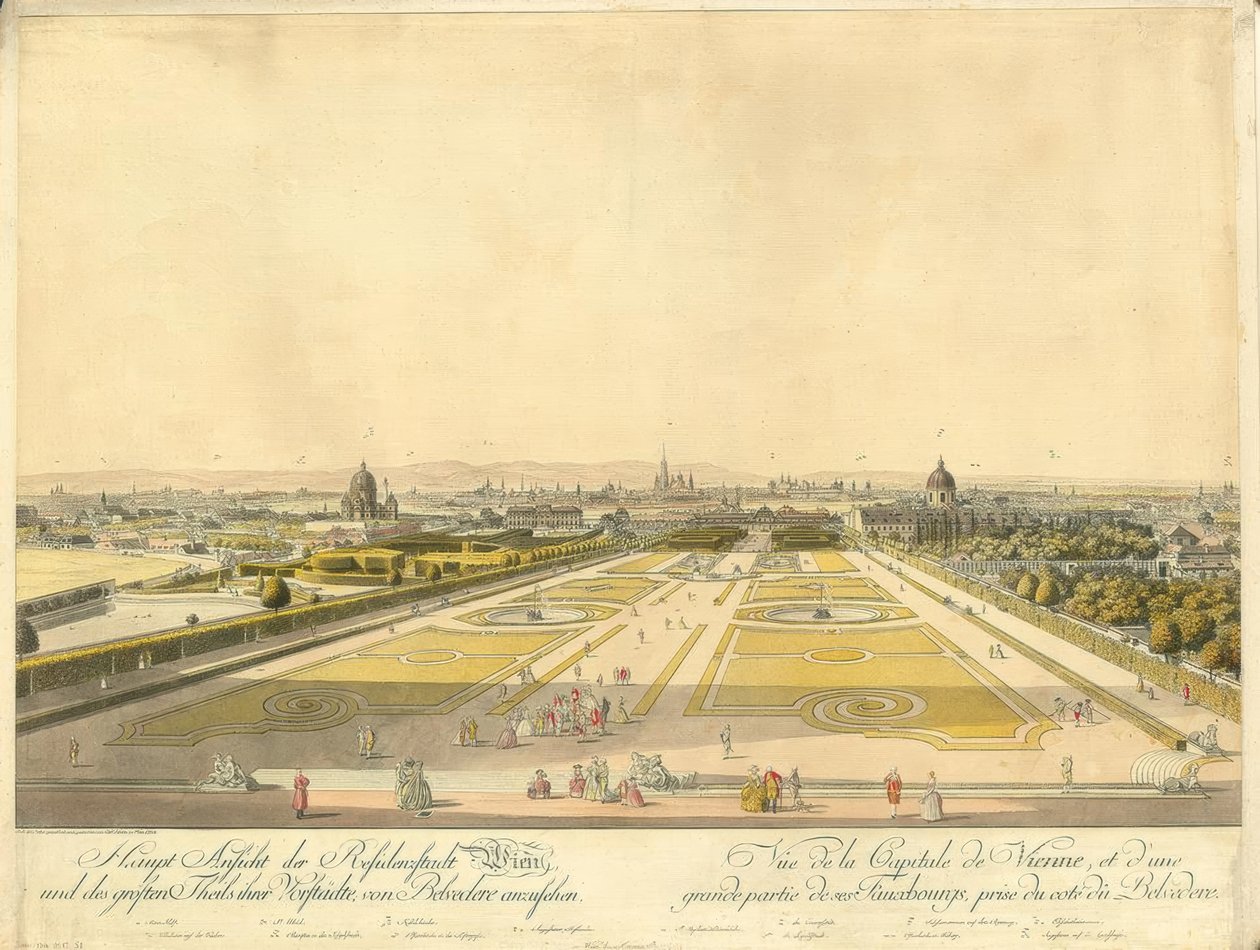 Wien vom Belvedere aus von Carl Schütz