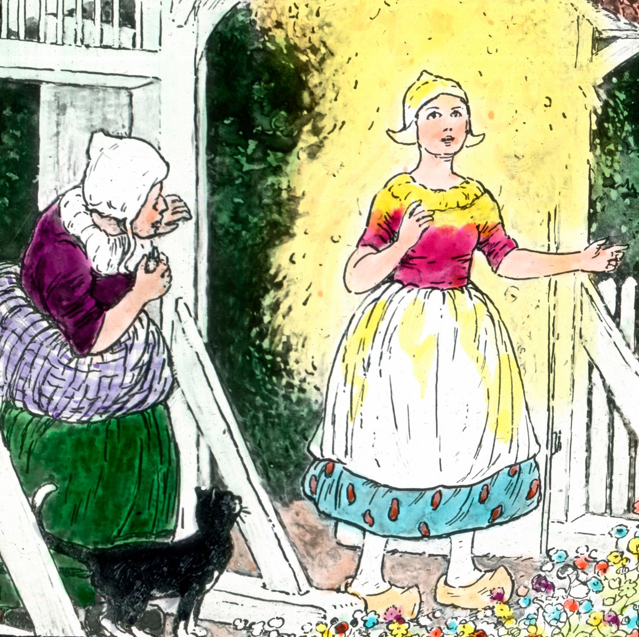 Brüder Grimm - Märchen - Frau Holle, um 1910 von Carl Simon