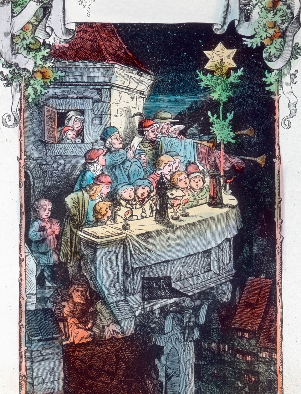 Ehre sei Gott in der Höhe, Illustration von Fritz Richter, Bilddatum: ca. 1930 von Carl Simon