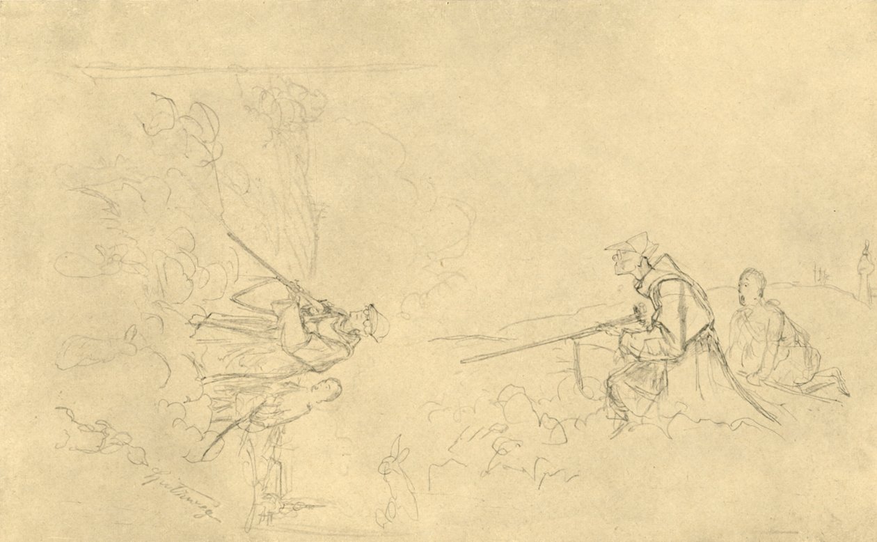 Der Sonntagsjäger, Mitte-Ende 19. Jahrhundert, um 1924 von Carl Spitzweg
