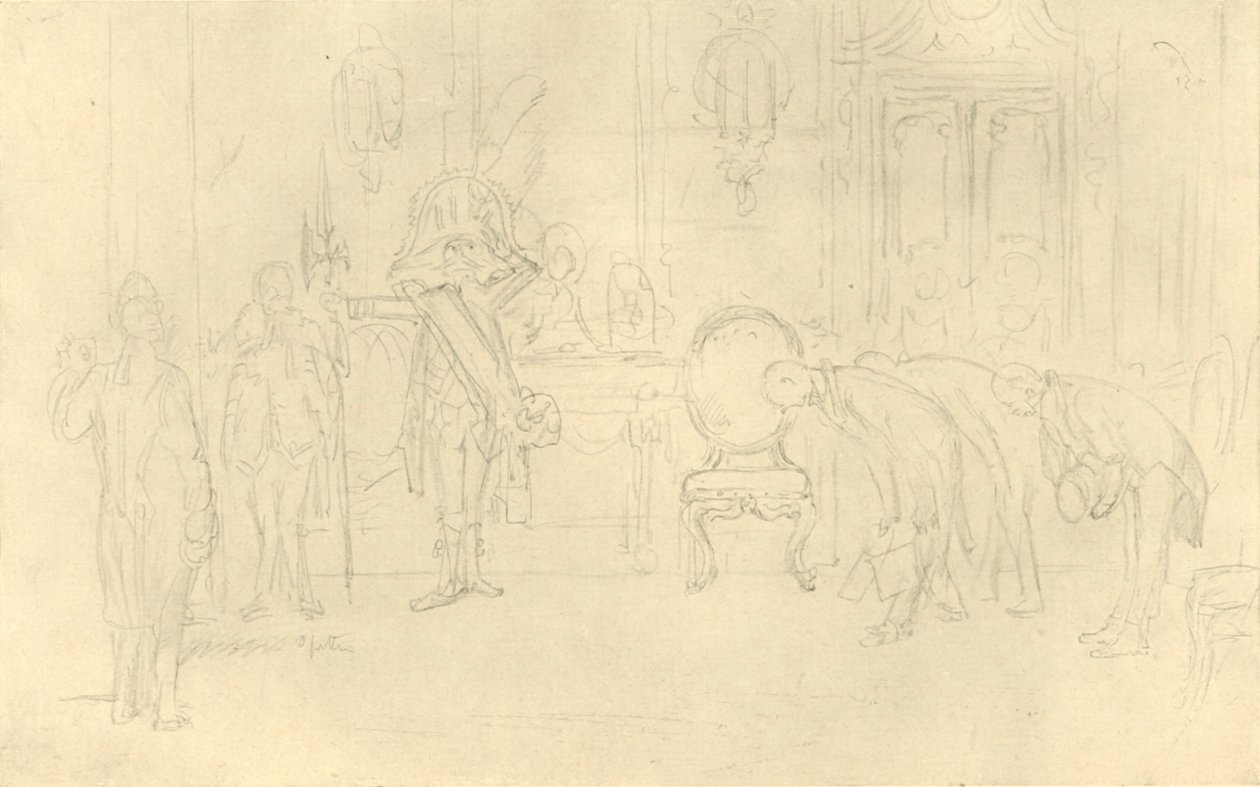 Im Vorzimmer seiner Hoheit, Mitte-spätes 19. Jahrhundert, ca. 1924 von Carl Spitzweg