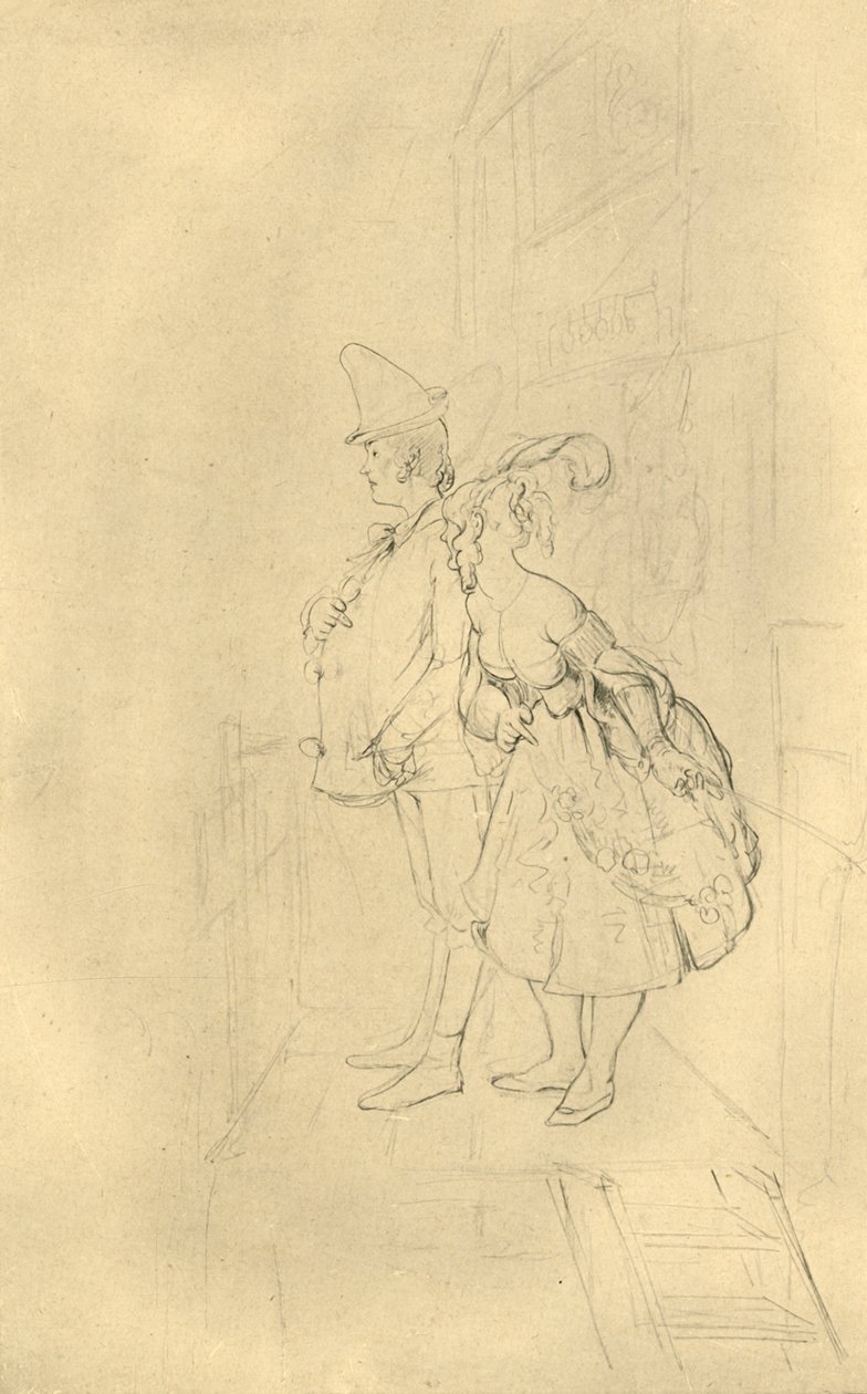 Treten Sie ein, meine Herrschaften!, Mitte bis Ende 19. Jahrhundert, um 1924 von Carl Spitzweg