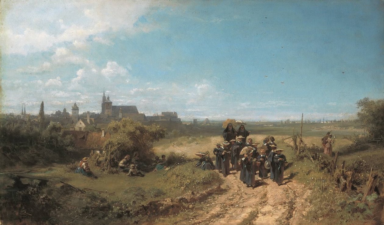 Spaziergang mit dem Institut von Carl Spitzweg