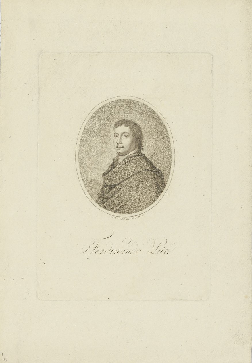 Porträt von Ferdinando Paer 1771-1839, 1802 von Carl Traugott Riedel