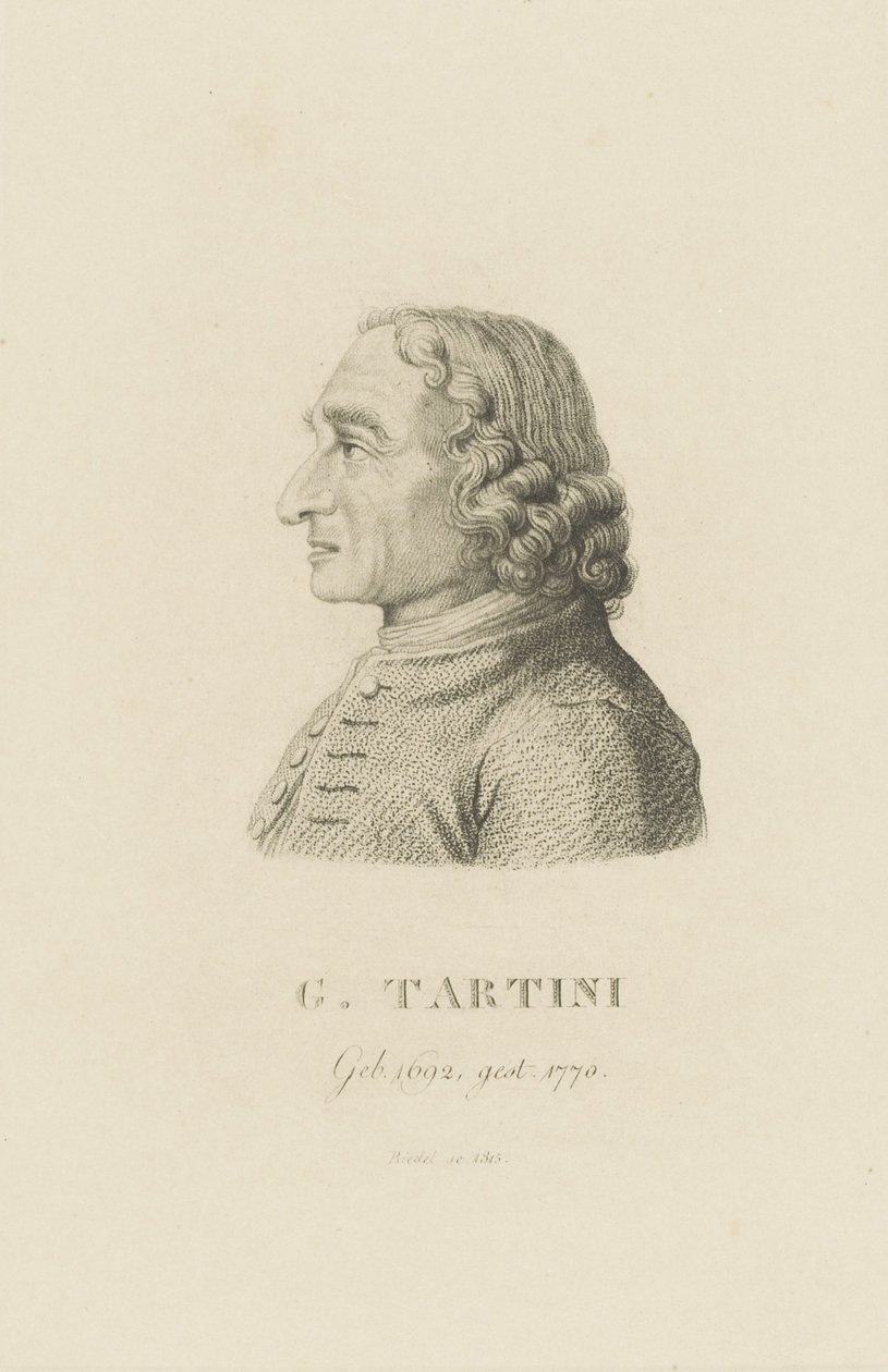 Porträt des Geigers und Komponisten Giuseppe Tartini 1692-1770, 1815 von Carl Traugott Riedel