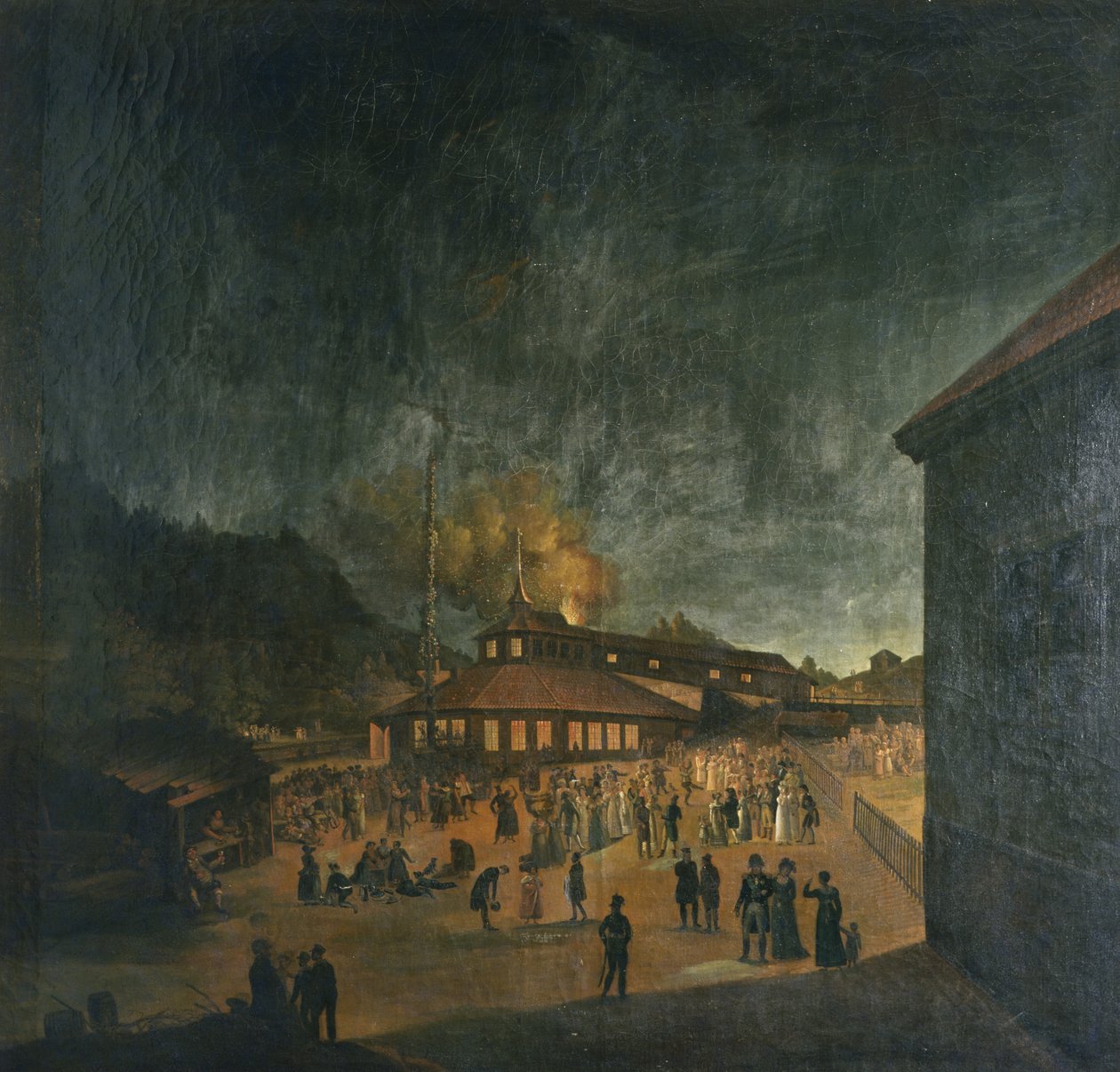 Nationalfeier bei Bærum Jernverk (Eisenfabrik) Mittsommer von Carl Vogt
