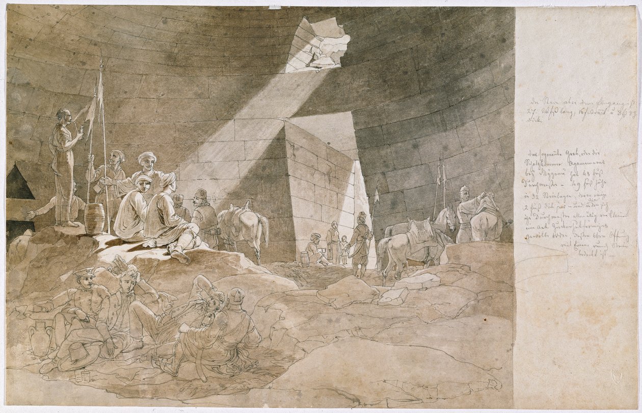 Freiheitskämpfer in der sogenannten Schatzkammer des Agamemnon bei Mykene von Carl Wilhelm Freiherr von Heideck