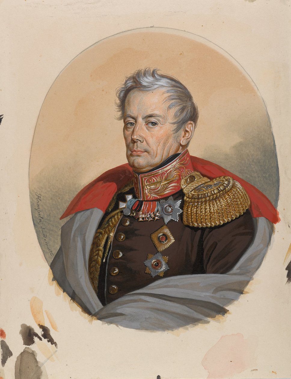 Porträt von Graf Pjotr Petrowitsch Konownizyn, 1764-1822, frühe 1820er Jahre von Carl von Hampeln