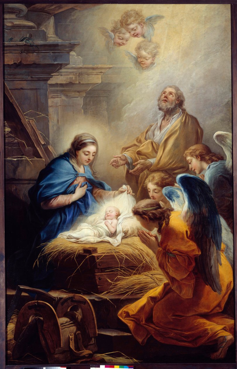 Die Anbetung der Engel. Gemälde von Carle van Loo (1705-1765) von Carle van Loo