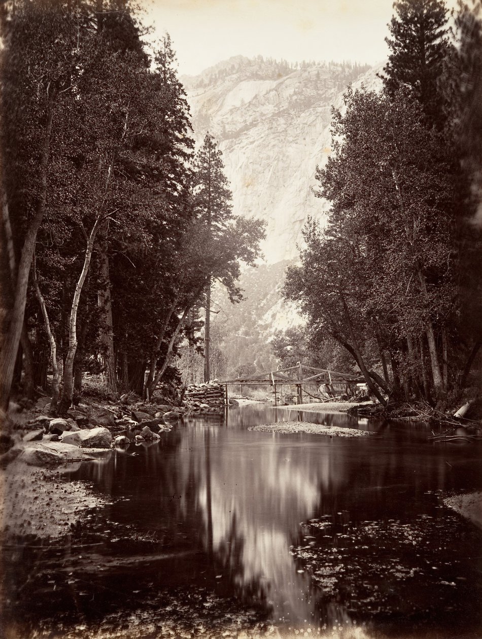 Eagle Point, 4.000 Fuß, Yosemite, ca. 1872, gedruckt ca. 1876 von Carleton E. Watkins.