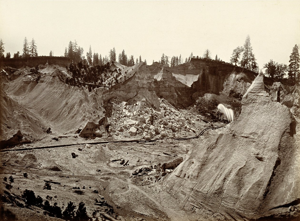 Union Diggings, Columbia Hill, Nevada County von Carleton E. Watkins