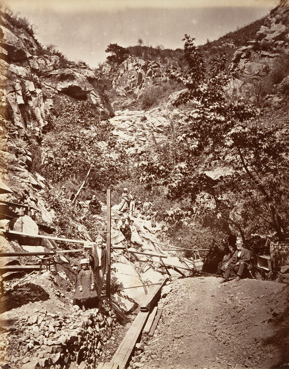 Heiße Schwefelquellen, Santa Barbara, 1876 von Carleton Emmons Watkins