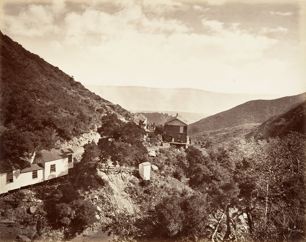 Heiße Schwefelquellen, Santa Barbara, 1876, gedruckt ca. 1876 von Carleton Emmons Watkins